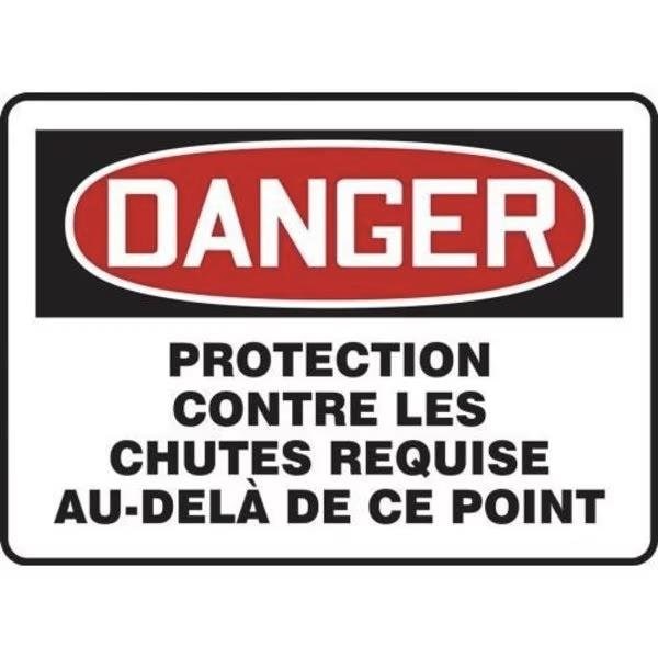 Accuform OSHA DANGER FALL PROTECTION SIGN FRMFPR105XT FRMFPR105XT - main